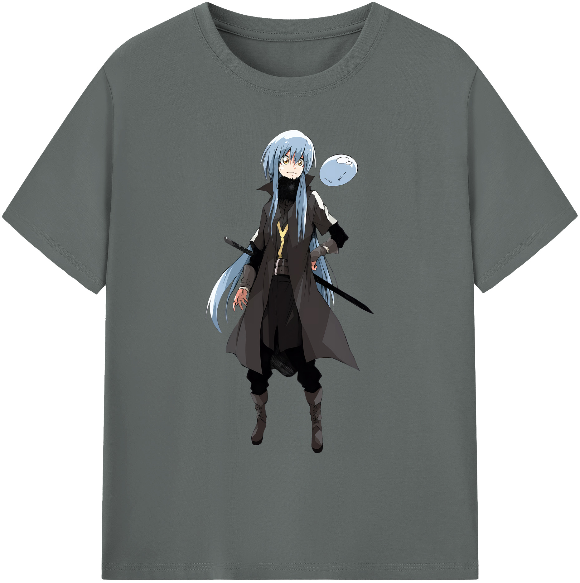 （画像用） 転スラ Regarding Reincarnated to Slime 綿100％ メンズ半袖Tシャツ｜肌触りやわらか＆通気性